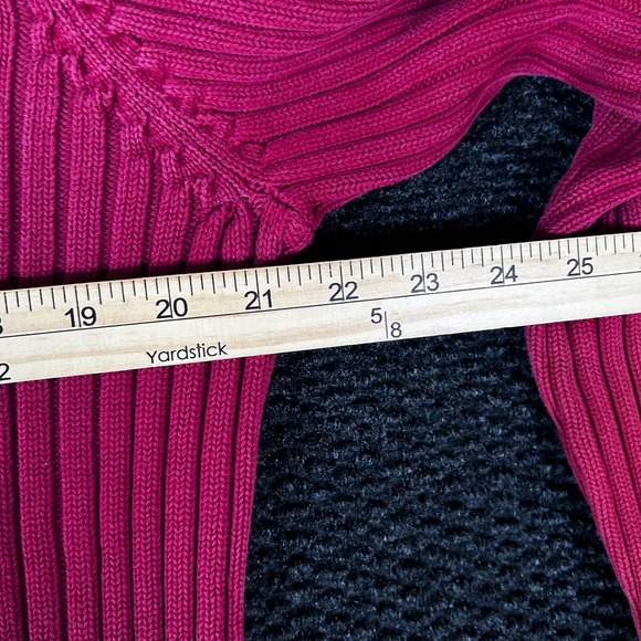 Lauren Ralph Lauren Women Ribbed Knit Boat Neck Long Sleeve Sweater Crimson Red - Picture 6 of 9